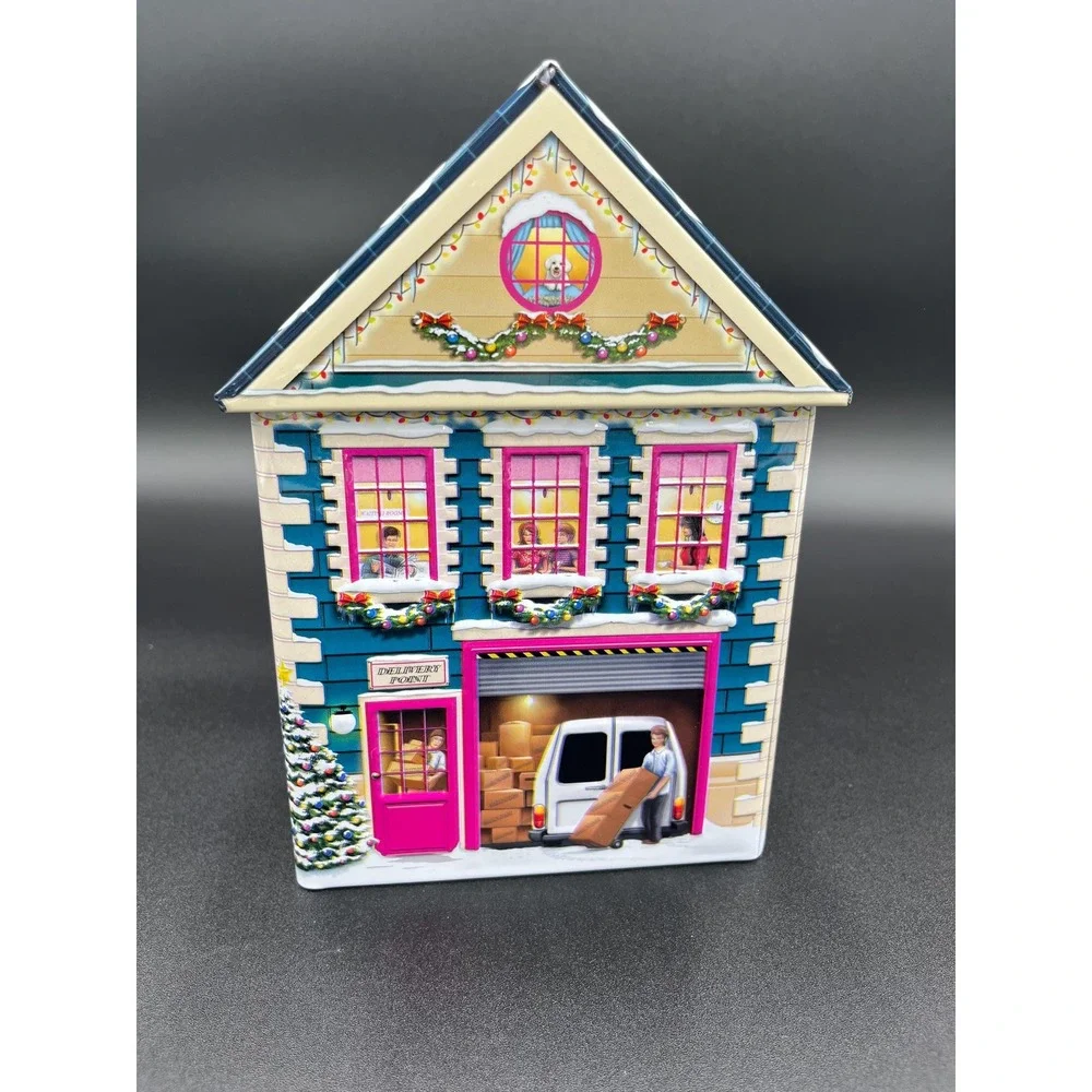 Vintage Harry London Christmas Village Tin: Posh Paws Holiday Decor